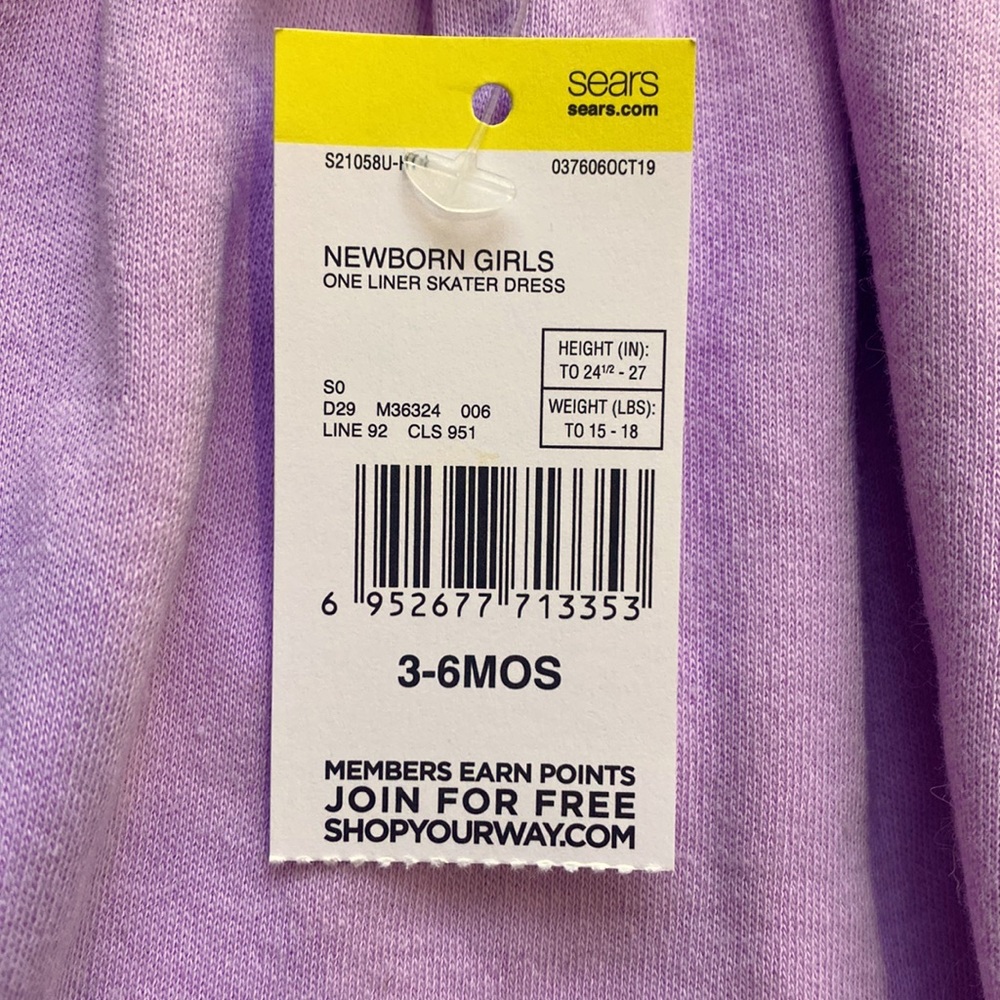 Infant Girls “Mini Boss” Purple Dress - Size 3-6 Months - NWT - Picture 5 of 5